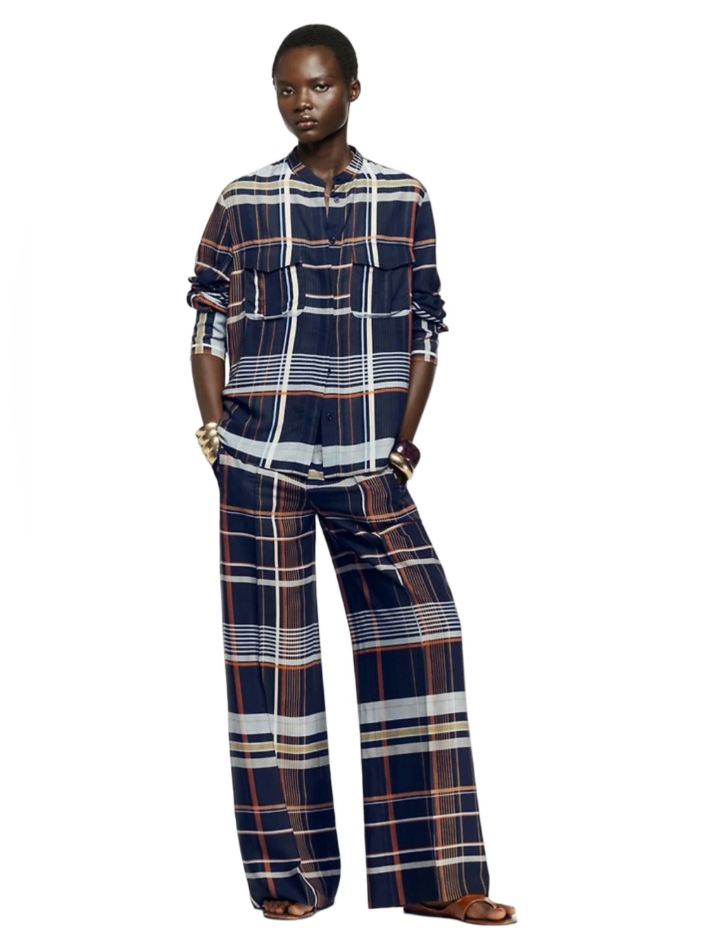 🍒NEW Zara Collection Plaid Pocket Shirt, Size Medium  A/W 2025